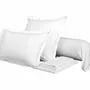 Linge de lit - Taie de traversin Percale 45 x 185 cm Pur Coton Peigné Longues Fibres 80 Fils/cm² Neige - COTON PUR