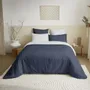 Bed linens - Complete Pack Two-tone duvet cover 220 x 240 cm - Fitted sheet 140 x 190 cm - 100% Cotton 57 thread count - COTON PUR
