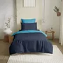 Bed linens - Complete Pack Two-tone duvet cover 140 x 200 cm - Fitted sheet 90 x 190 cm - 100% Cotton 57 thread count - COTON PUR