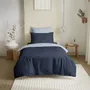 Bed linens - Complete Pack Two-tone duvet cover 140 x 200 cm - Fitted sheet 90 x 190 cm - 100% Cotton 57 thread count - COTON PUR