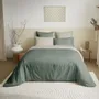 Linge de lit - Pack Complet Housse de couette Bicolore 220 x 240 cm - Drap housse 140 x 190 cm - 100% Coton 57 Fils - COTON PUR