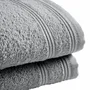 Bath towels - Set of 2 Terry Guest Towels 100% Cotton "Spa" 30 x 50 cm Pearl - COTON PUR