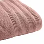 Bath towels - "Spa" Shower Sheet 100% Cotton 70 x 140 cm Old Pink - COTON PUR