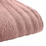 Bath towels - "Spa" Bath Sheet 100% Cotton 90 x 150 cm Old Pink - COTON PUR