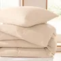 Linge de lit - Parure de Couette Gaze de Coton 140 x 200 cm + 1 Taie d'oreiller 65 x 65 cm Naturel - COTON PUR