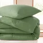 Linge de lit - Parure de Couette Gaze de Coton 260 x 240 cm + 2 Taies d'oreiller 65 x 65 cm Olive - COTON PUR
