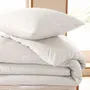 Bed linens - Duvet set 240x220cm + 2 pillowcases 65X65cm honeycomb Snow - COTON PUR