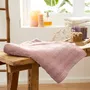 Bath towels - "Spa" Shower Sheet 100% Cotton 70 x 140 cm Old Pink - COTON PUR