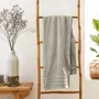 Bath towels - "Spa" Bath Towel 100% Cotton 90 x 150 cm Sand - COTON PUR