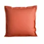Linge de lit - Taie d'oreiller Percale 65 x 65 cm Pur Coton Peigné Longues Fibres 80 Fils/cm² Terracotta - COTON PUR