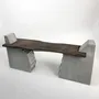 Benches - Concrete and Chestnut Wood Bench [FRAGMENT] - CASE STUDIOS