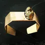 Pièces uniques - Manchette Pyrite Or - BAZALTE