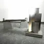 Floor lamps - Sculptural Concrete and Stainless Steel Standing Light [ESSENZ] - CASE STUDIOS
