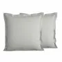 Bed linens - Percale Pillowcase 65 x 65 cm Pure Combed Cotton Long Staples 80 Thread Count/cm² Pearl - COTON PUR