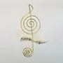 Other wall decoration - Gilded Brass Wire Wall Decoration\” Floor Key\” - to be pinned - BIJOUX DE MUR