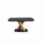 Dining Tables - Oval extending dining table with porcelain marble and walnut barrel - ANGEL CERDÁ