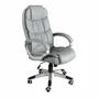 Chaises - Fauteuil de bureau pivotante en simili-cuir gris - ANGEL CERDÁ