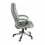 Chaises - Fauteuil de bureau pivotante en simili-cuir gris - ANGEL CERDÁ