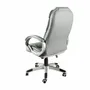 Chaises - Fauteuil de bureau pivotante en simili-cuir gris - ANGEL CERDÁ