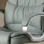 Chaises - Fauteuil de bureau pivotante en simili-cuir gris - ANGEL CERDÁ