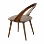 Chairs - Curved walnut structure Dining table chair - ANGEL CERDÁ