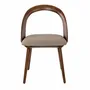 Chairs - Curved walnut structure Dining table chair - ANGEL CERDÁ