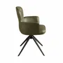 Chaises - Chaise pivotante en simili-cuir vert foncé - ANGEL CERDÁ