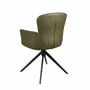 Chaises - Chaise pivotante en simili-cuir vert foncé - ANGEL CERDÁ