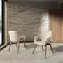 Chaises - Chaise en tissu beige - ANGEL CERDÁ