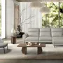 Armchairs - Armchair in grey and walnut fabric - ANGEL CERDÁ