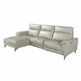 Sofas - Left chaise longue relax sofa grey leather - ANGEL CERDÁ