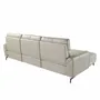 Sofas - Left chaise longue relax sofa grey leather - ANGEL CERDÁ
