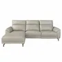 Sofas - Left chaise longue relax sofa grey leather - ANGEL CERDÁ