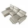 Sofas - Left chaise longue relax sofa grey leather - ANGEL CERDÁ