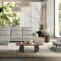 Sofas - Left chaise longue relax sofa grey leather - ANGEL CERDÁ