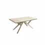 Dining Tables - Rectangular extending dining table in porcelain marble, metallic sand - ANGEL CERDÁ