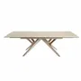 Dining Tables - Rectangular extending dining table in porcelain marble, metallic sand - ANGEL CERDÁ