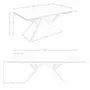 Dining Tables - Rectangular extending dining table in porcelain marble, metallic sand - ANGEL CERDÁ