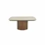 Dining Tables - Rectangular extending dining table in porcelain marble, metallic sand - ANGEL CERDÁ