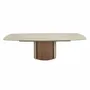Dining Tables - Rectangular extending dining table in porcelain marble, metallic sand - ANGEL CERDÁ
