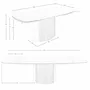 Dining Tables - Rectangular extending dining table in porcelain marble, metallic sand - ANGEL CERDÁ