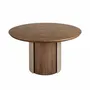 Dining Tables - Round dining table walnut and metallic sand steel - ANGEL CERDÁ