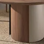 Dining Tables - Round dining table walnut and metallic sand steel - ANGEL CERDÁ