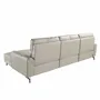 Sofas - Right chaise longue relax sofa grey leather - ANGEL CERDÁ
