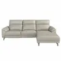 Sofas - Right chaise longue relax sofa grey leather - ANGEL CERDÁ