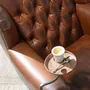 Armchairs - Cognac brown leather Chester armchair - ANGEL CERDÁ