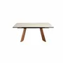 Dining Tables - Rectangular extending dining table in porcelain marble and walnut effe - ANGEL CERDÁ