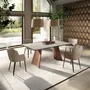 Dining Tables - Rectangular extending dining table in porcelain marble and walnut effe - ANGEL CERDÁ