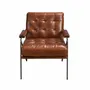 Fauteuils - Fauteuil en cuir marron cognac - ANGEL CERDÁ