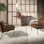 Fauteuils - Fauteuil en cuir marron cognac - ANGEL CERDÁ